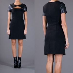 DKNY Leather Cut Out Dress